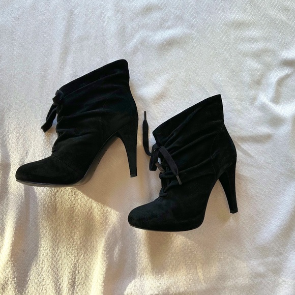 ASH Honey Suede Booties, Size 37, Black - Picture 2 of 12